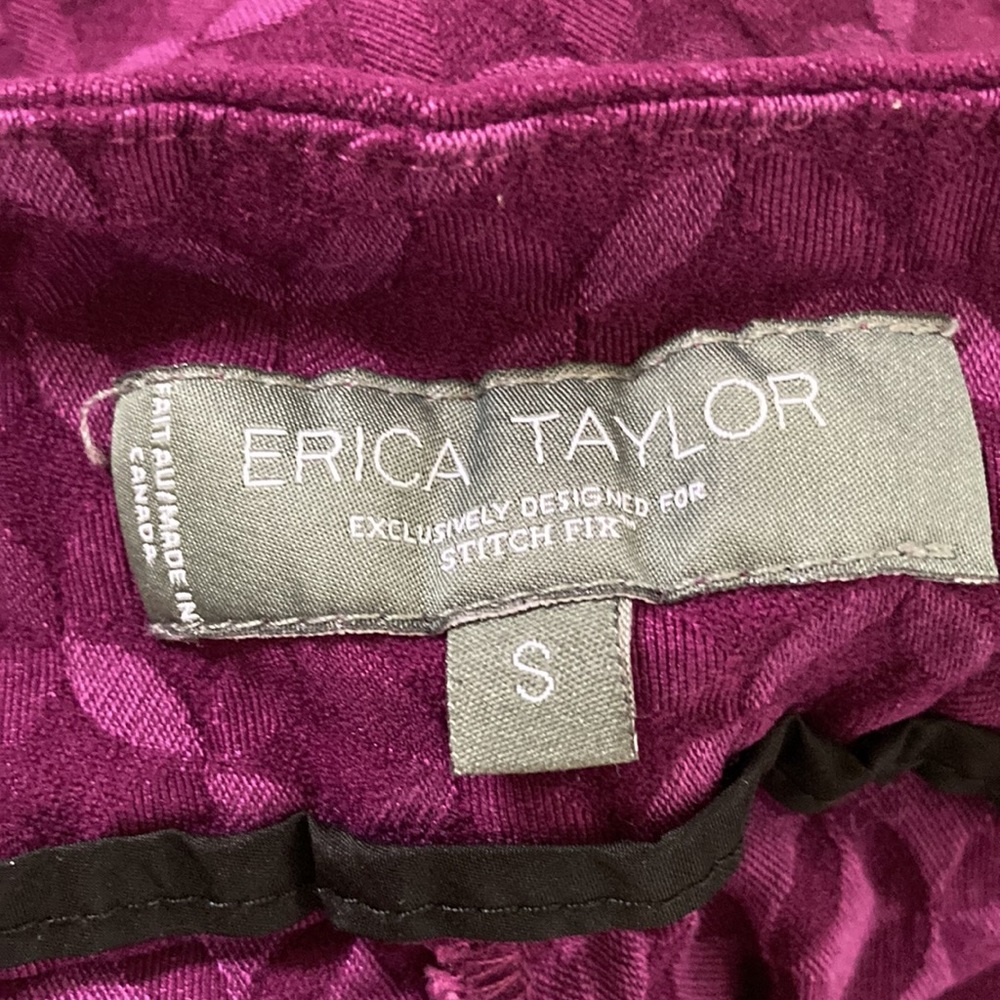 Purple Patterned Leggings, Small, Euc. - image 3